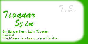 tivadar szin business card